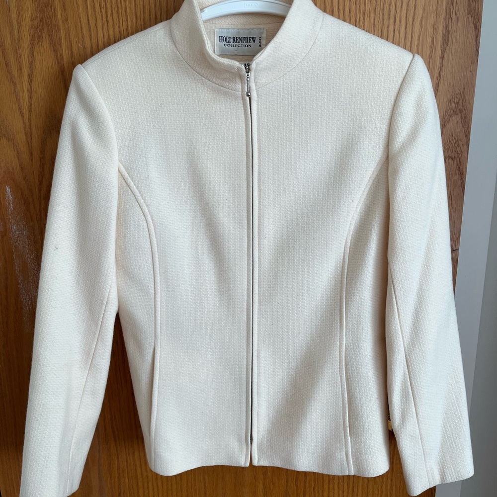 Box Review Collection Women's Cream Blazer